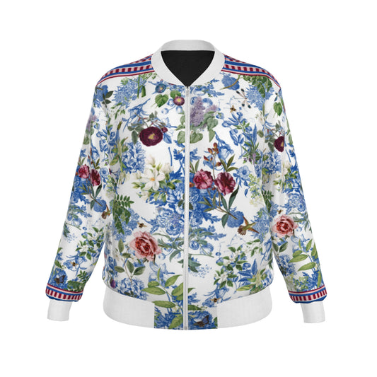 Lady Garden Women's Satin Bomber Jacket
