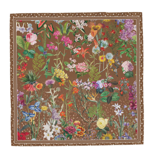 Bloom Fade Fawn Silk Scarf