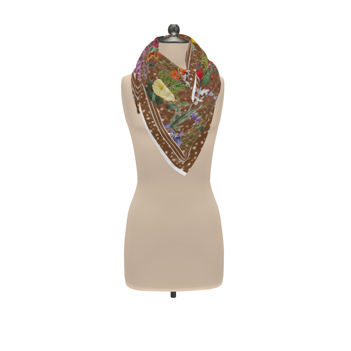 Bloom Fade Fawn Silk Scarf