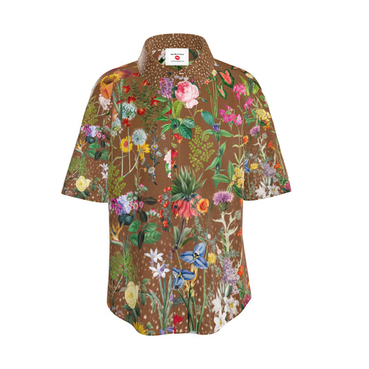 Bloom Fade Fawn Unisex Silk Shirt