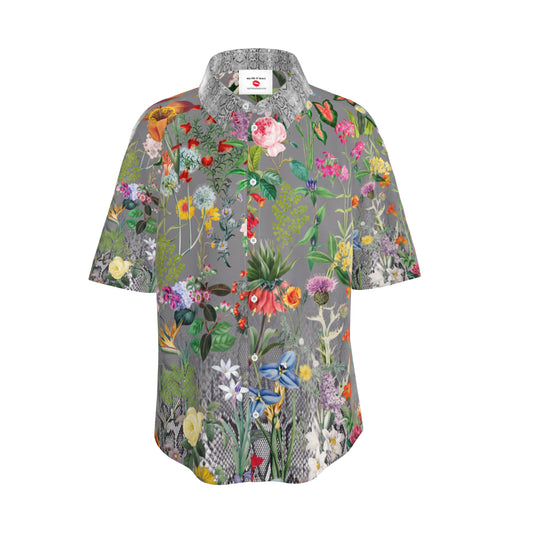 Bloom Fade Snake Unisex Silk Shirt