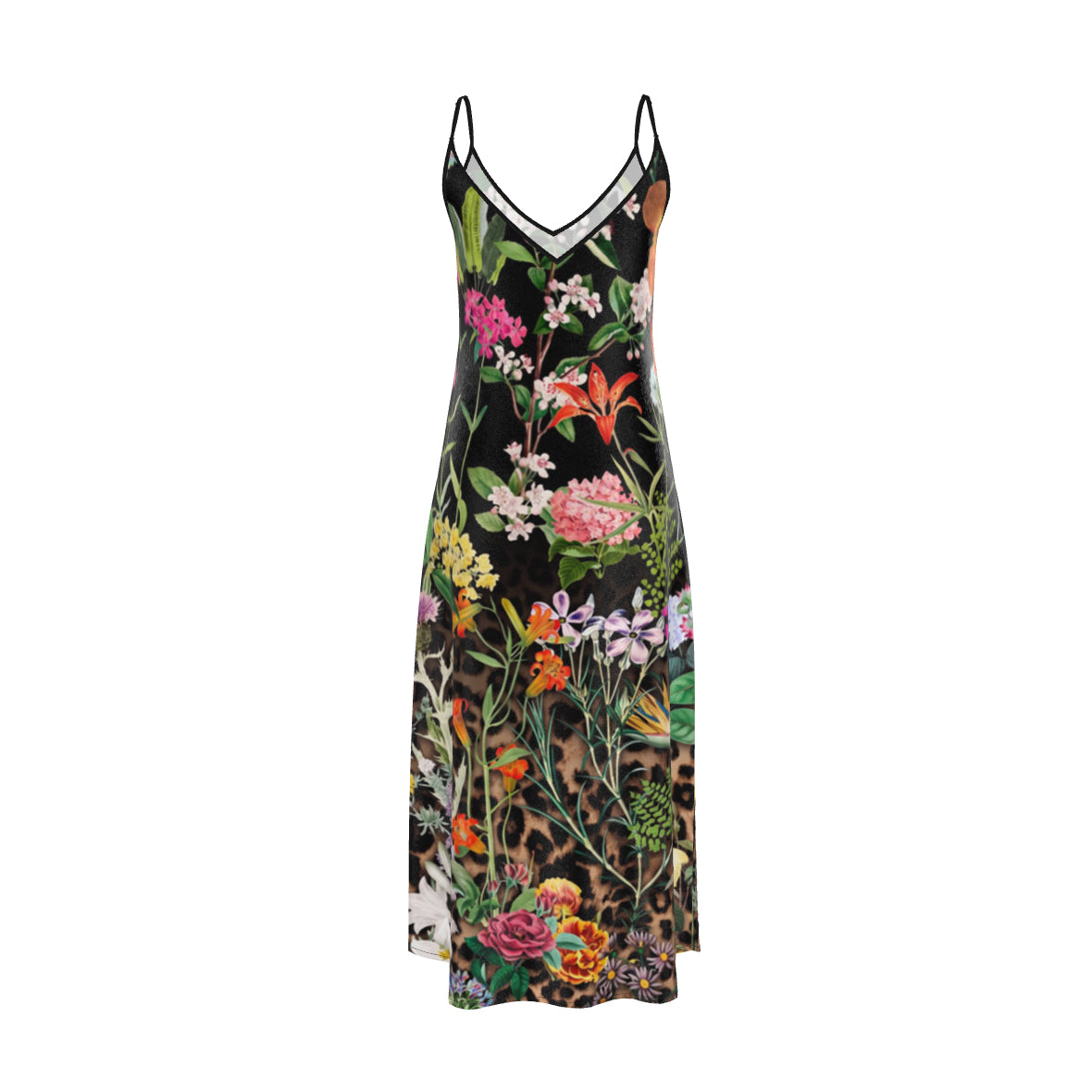 Bloom Fade Leopard Slip Dress