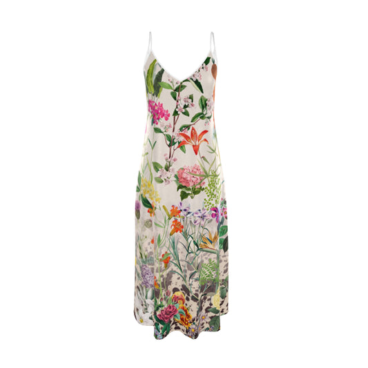 Bloom Fade Cow Print Slip Dress