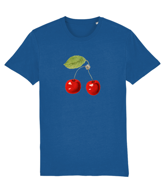 Cherry Bomb Organic Vintage-wash T-Shirt - Cadet Blue