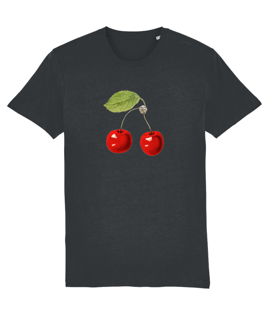 Cherry Bomb Organic Vintage-wash T-Shirt - Rocker Black