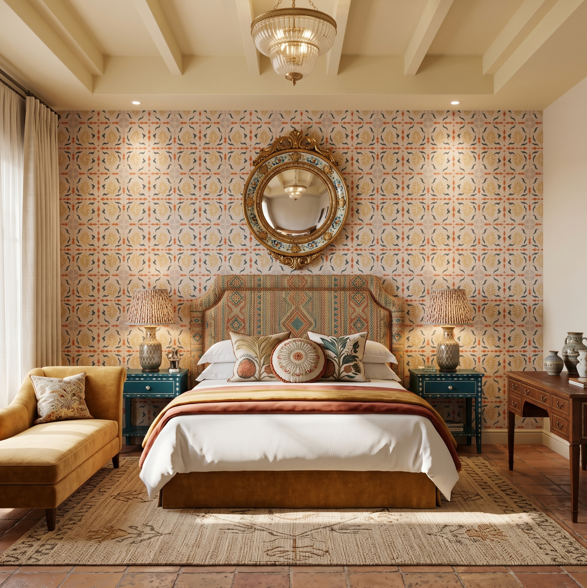 KASHMIR WALLPAPER DESIGNED BY CARRIE NEELY FOR MYRTLE & MARY