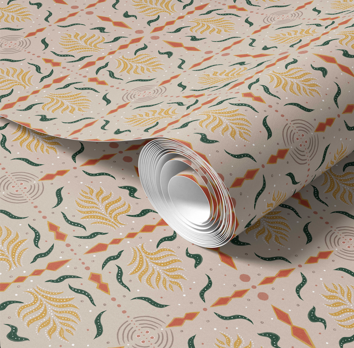 KASHMIR WALLPAPER ROLL DESIGNED BY CARRIE NEELY FOR MYRTLE & MARY