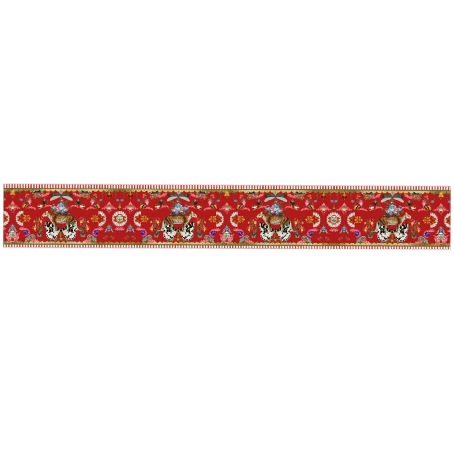 Menagerie Table runner- Berry Red