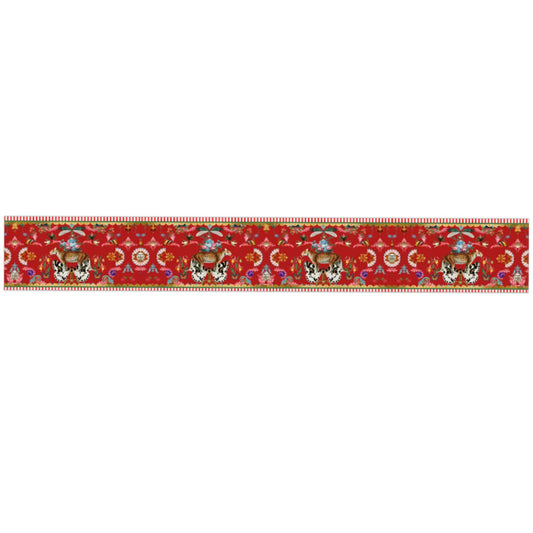 Menagerie Table runner- Berry Red