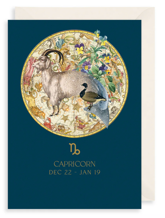 Capricorn Zodiac Greetings Card