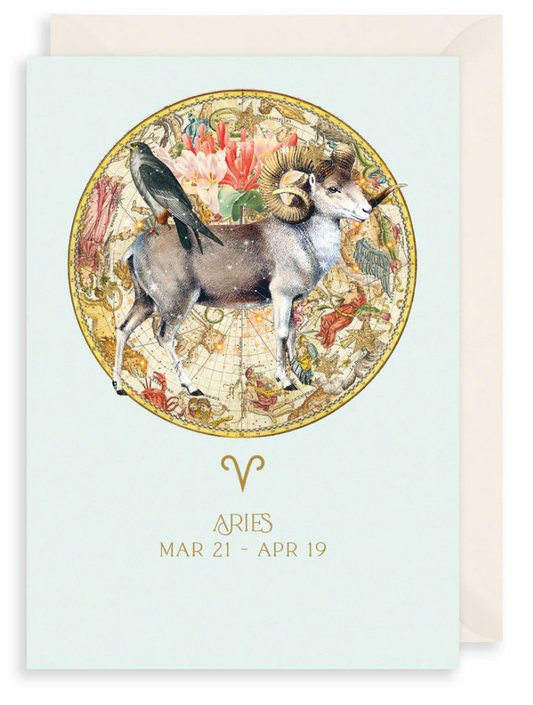 Aries Zodiac Greetings Card