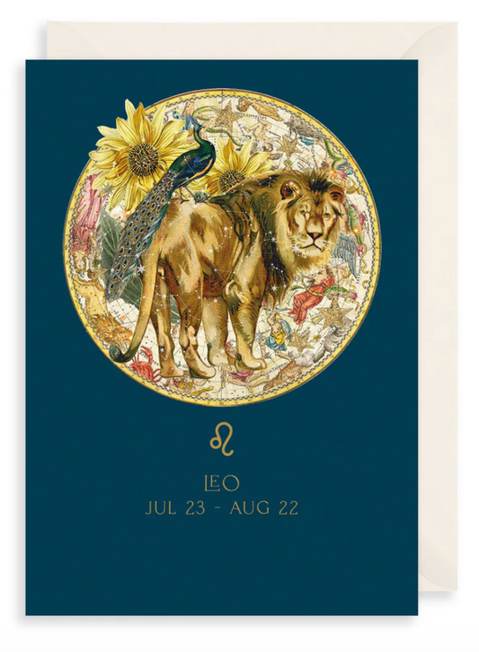 Leo Zodiac Greetings Card