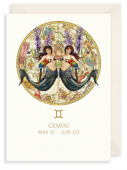 Gemini Zodiac Greetings Card