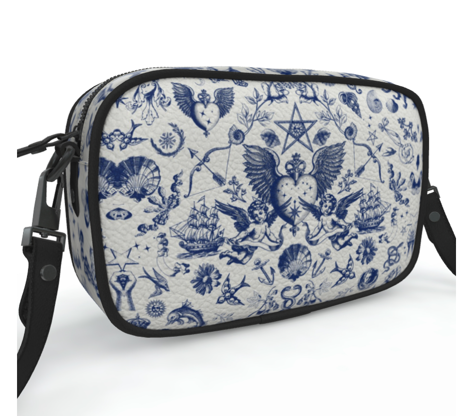 Tattoo Angel Leather shoulder bag
