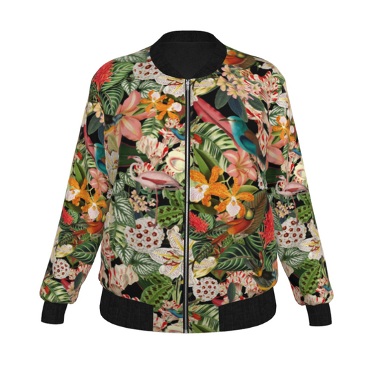 Tropical Bomb Women's Satin Bomber Jacket