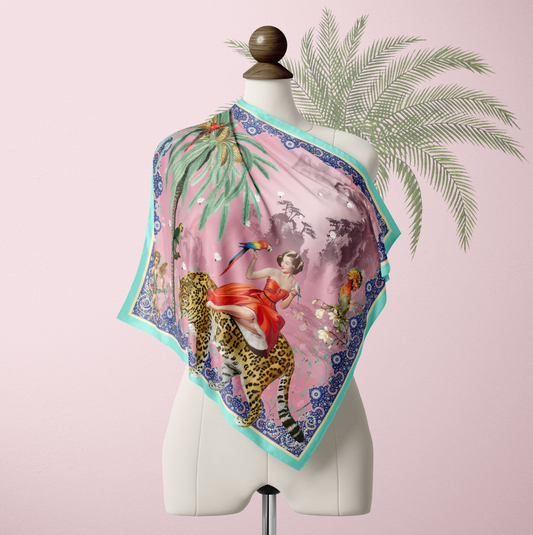 Pink Mary Silky Scarf