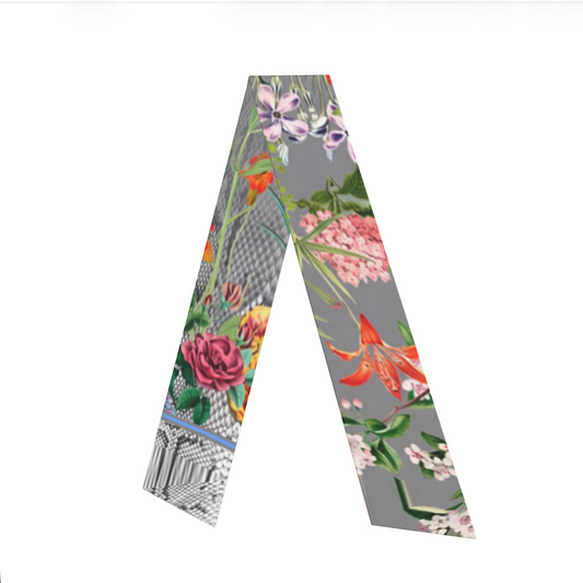Bloom Fade Snake Silk Hair Scarf