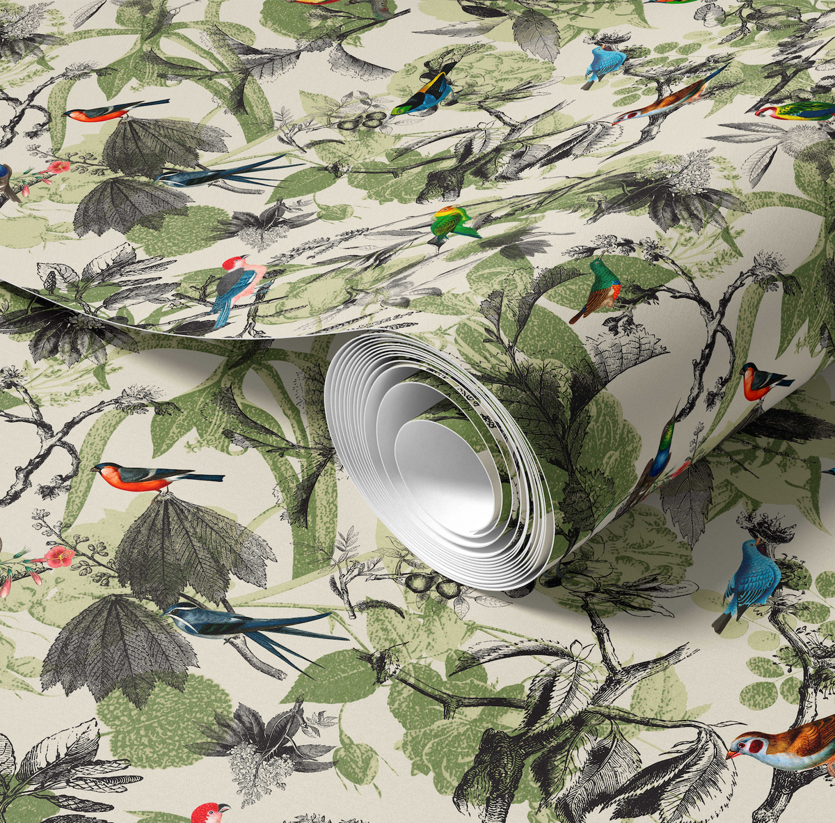 Birdsong Cream Wallpaper