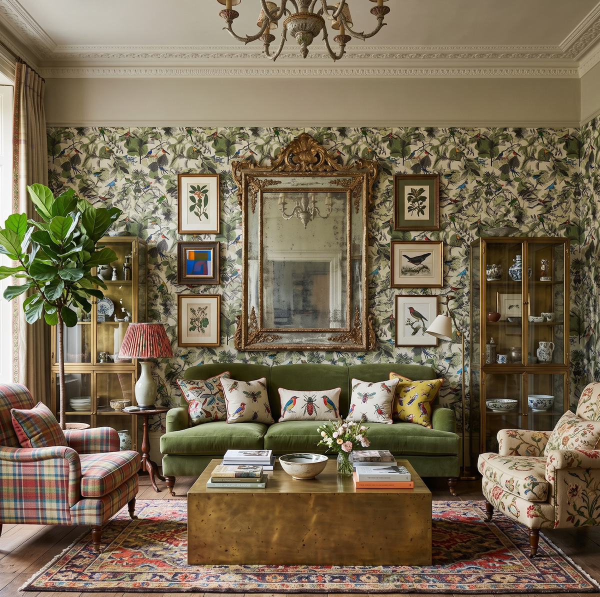 Birdsong Cream Wallpaper