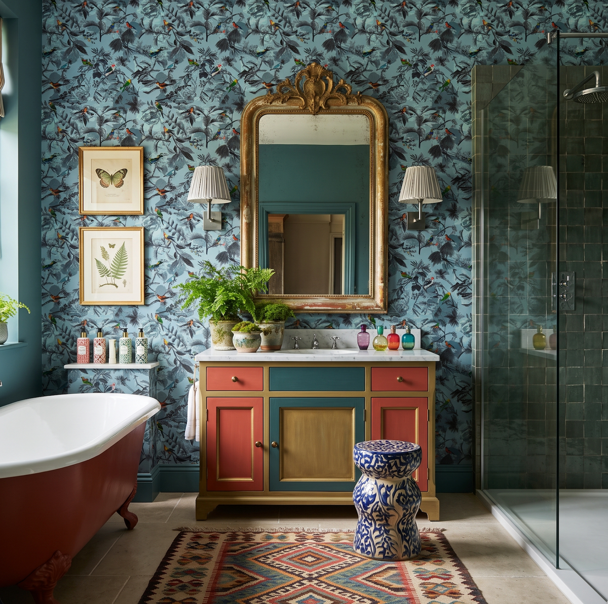 Birdsong Blue Wallpaper