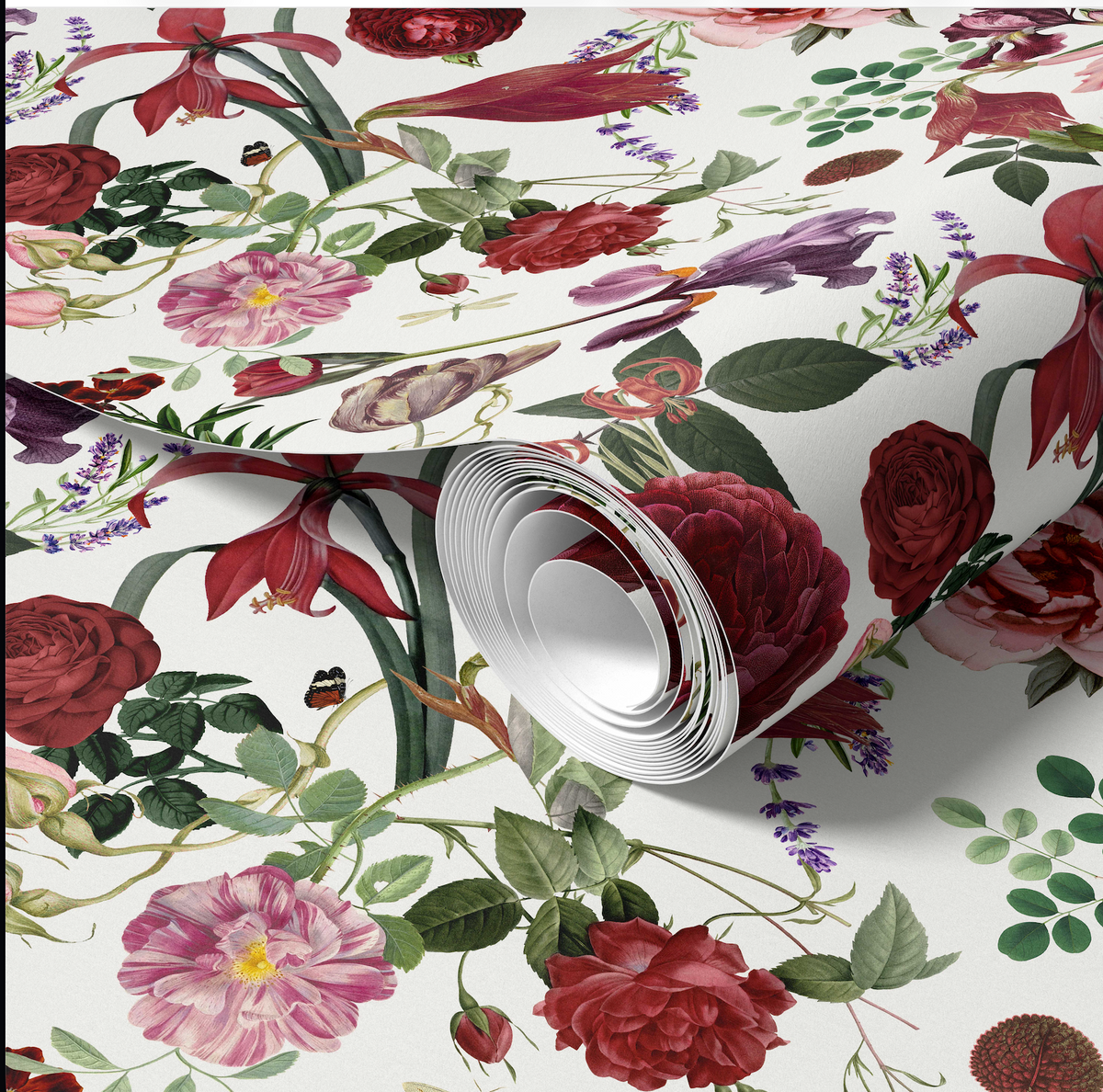 Vintage Cream Antique Bloom Wallpaper