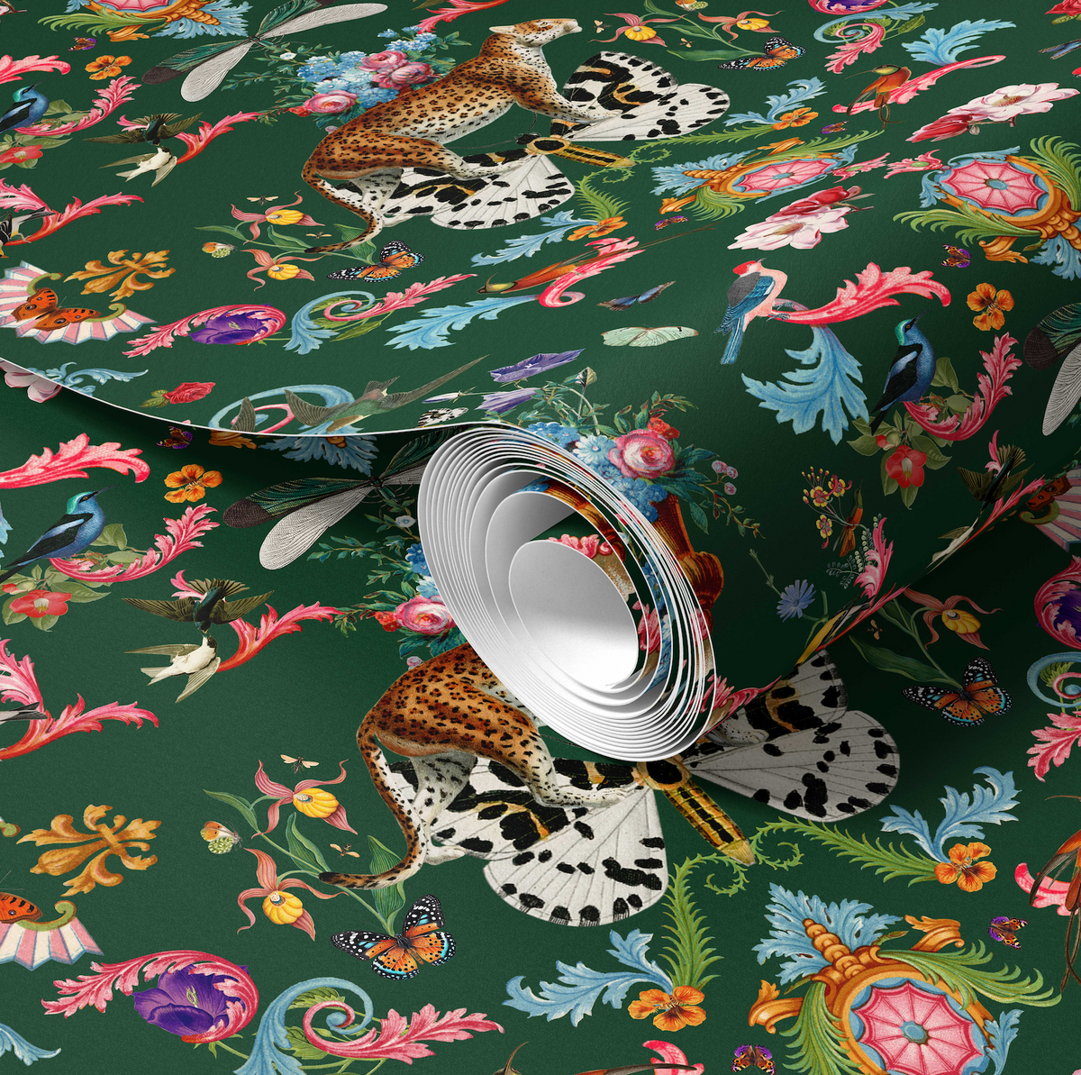 Menagerie Racing Green Wallpaper