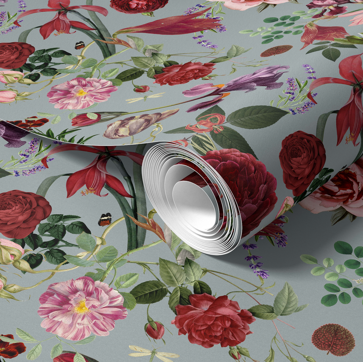 Vintage Bloom Clay Wallpaper