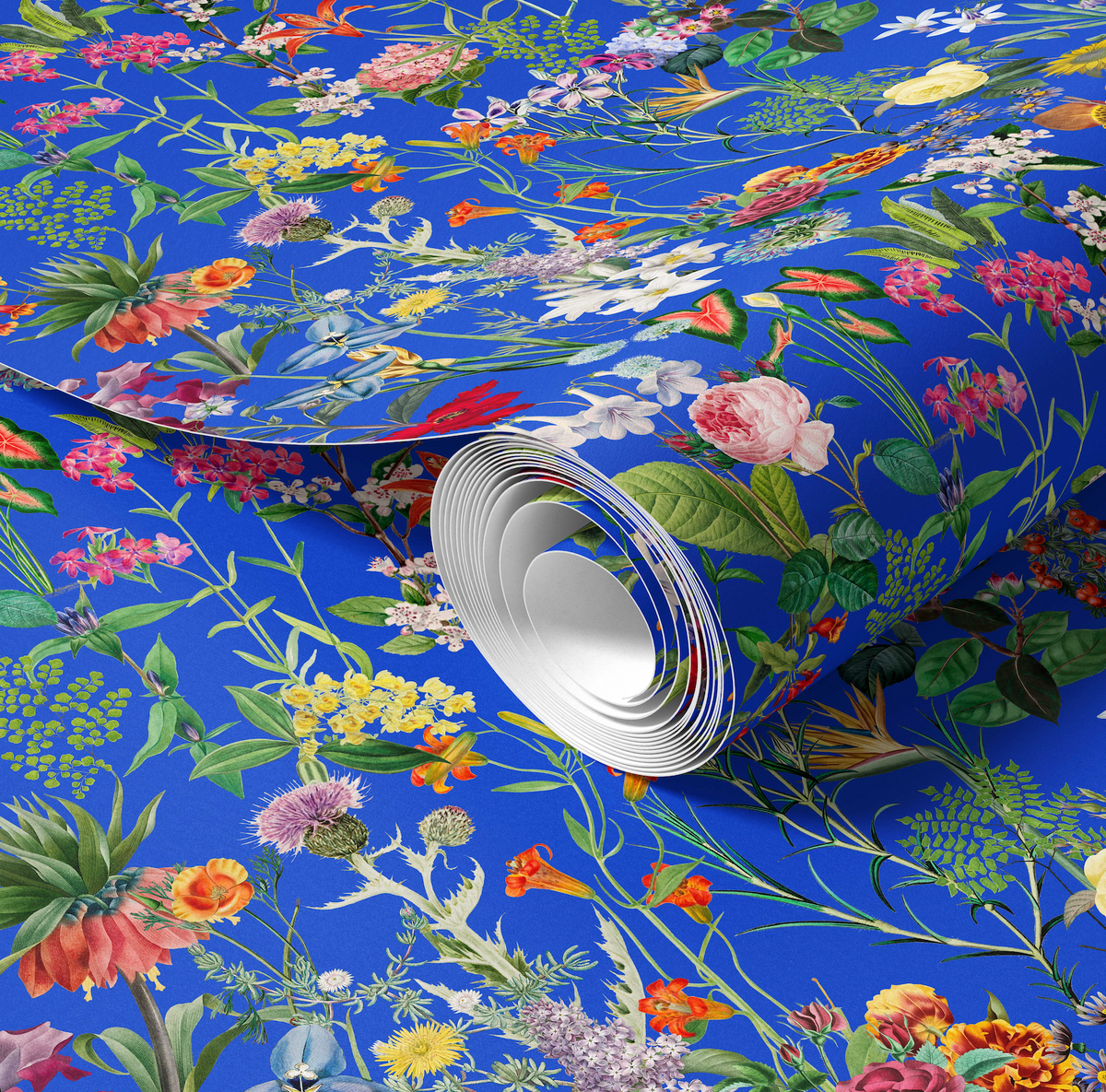 Bloom Luminious Blue Wallpaper
