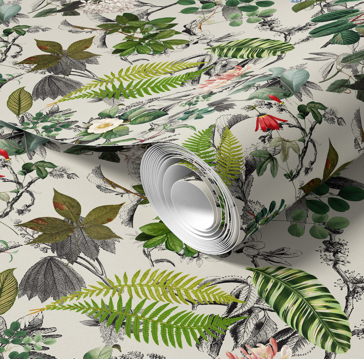 Apothecary Antique Cream Wallpaper