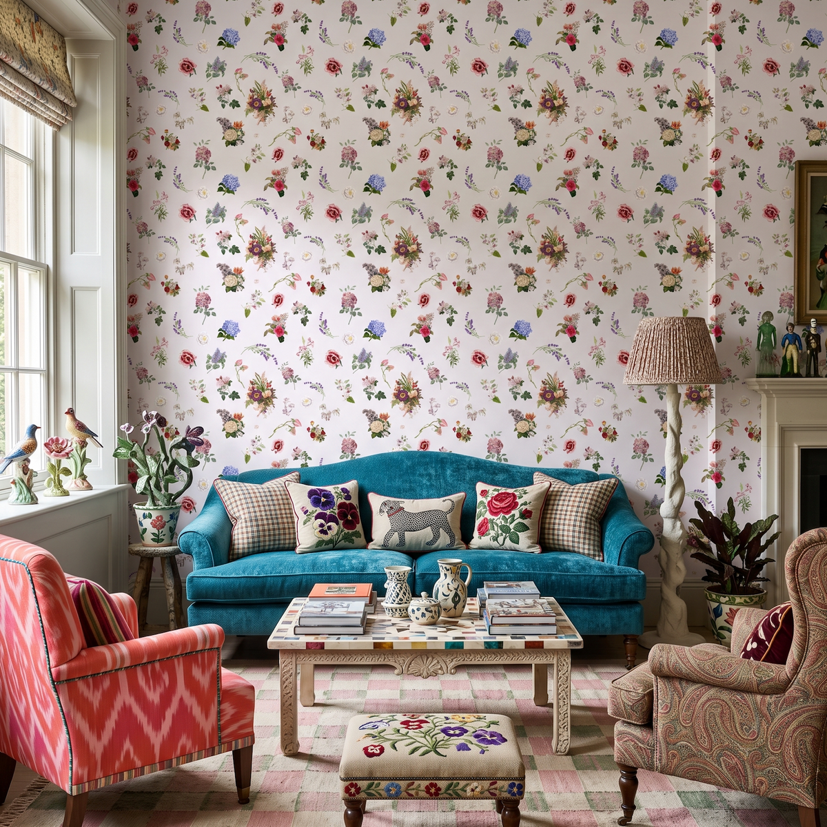 Fleur Sugared Almond Wallpaper