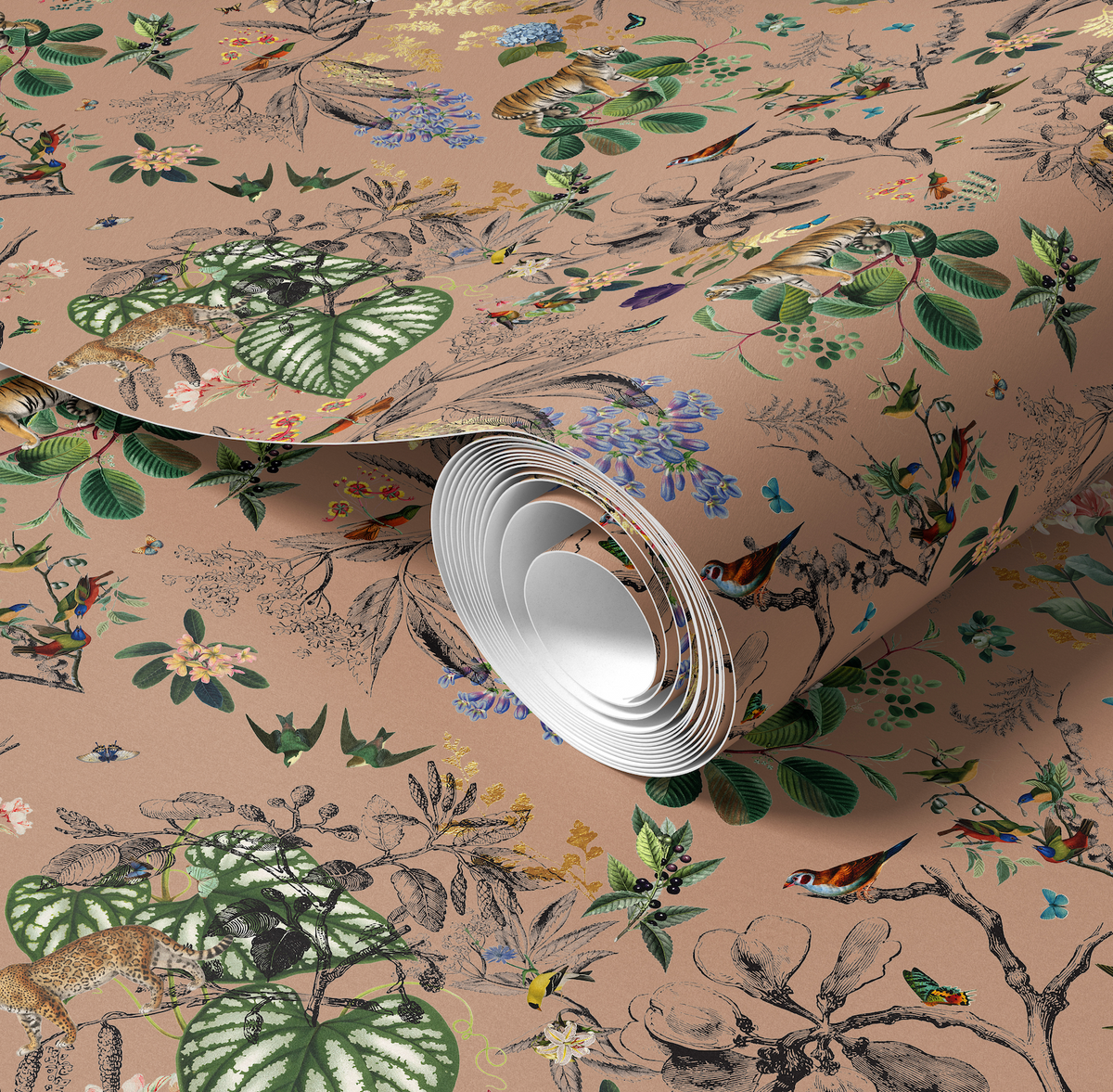 Wild Garden Clay Wallpaper