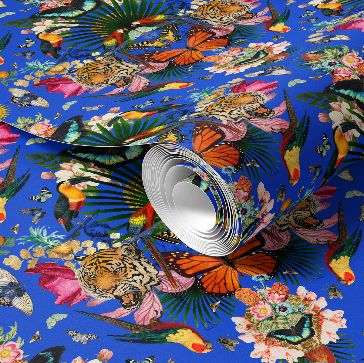 Paradise Lost Electric Blue Wallpaper
