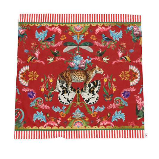 Menagerie Throw- Red Berry