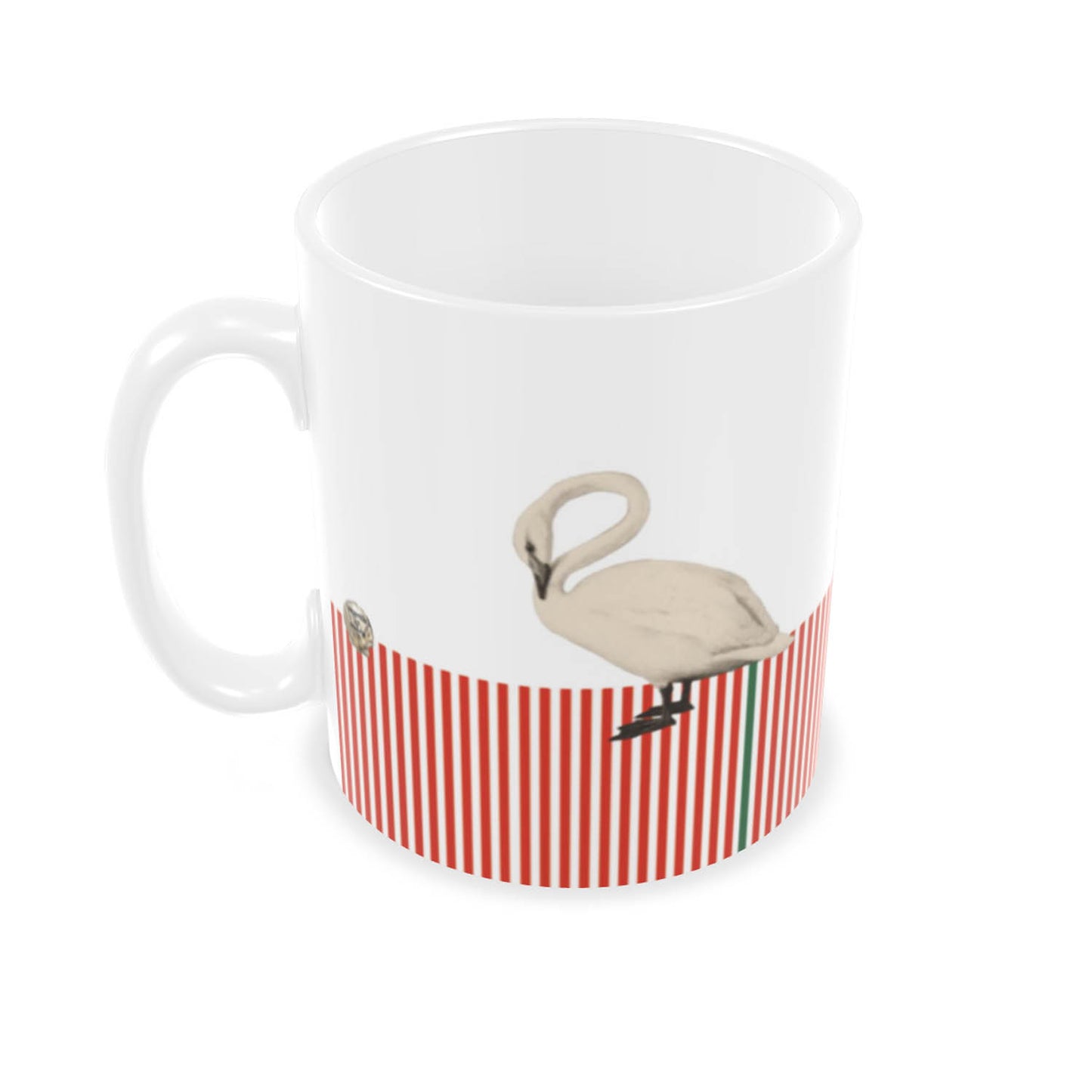 Candy Cane Goose Mug - Red