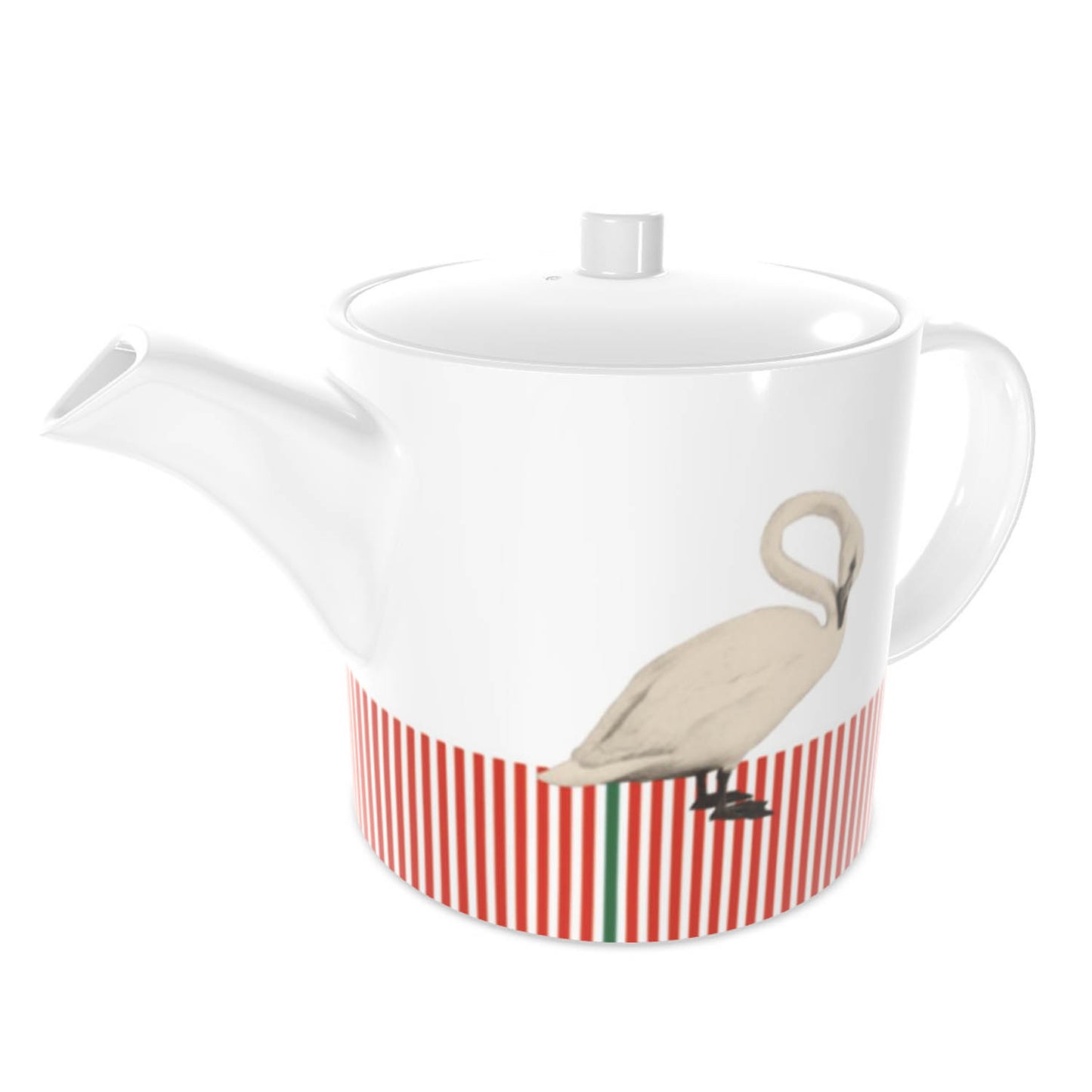 Candy Cane Goose - Bone China Teapot