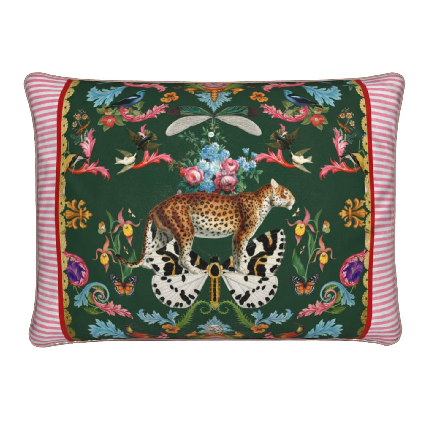 Menagerie Luxury Velvet Cushion - Racing Green