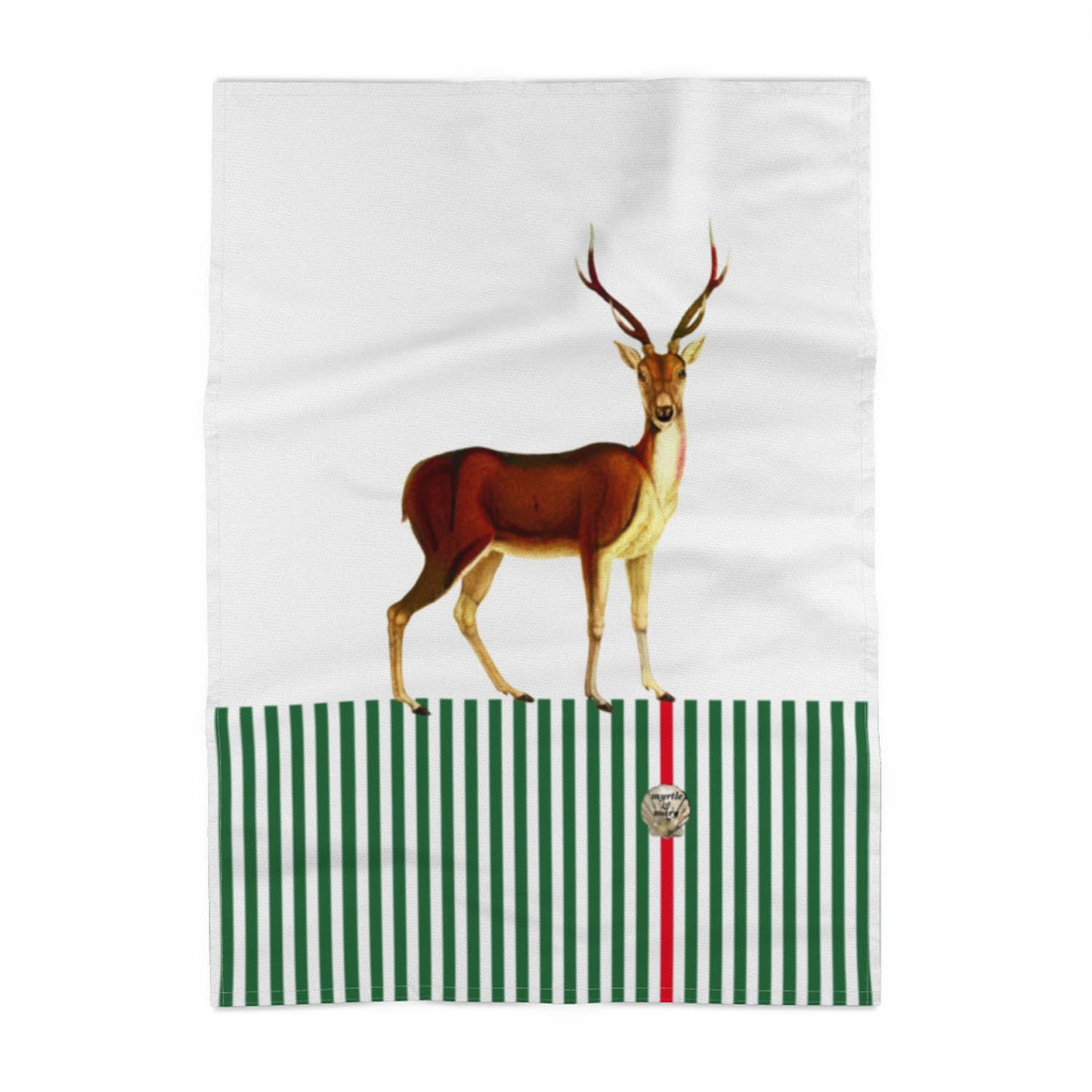 Candy Cane Deer Tea towel - Green