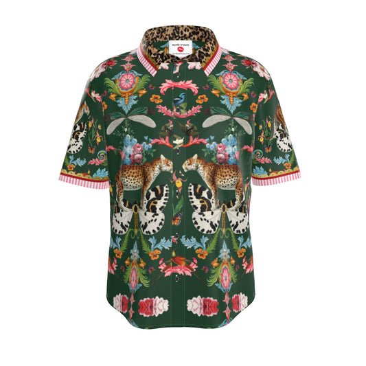 Menagerie Unisex 100% Silk Shirt - Racing Green