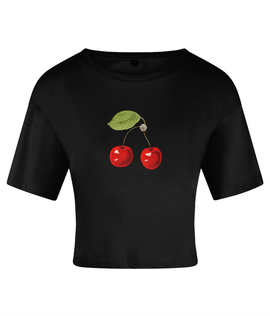 Cherry Bomb TriDri® Crop Top- Black