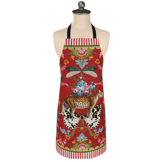 Menagerie Apron - Berry Red