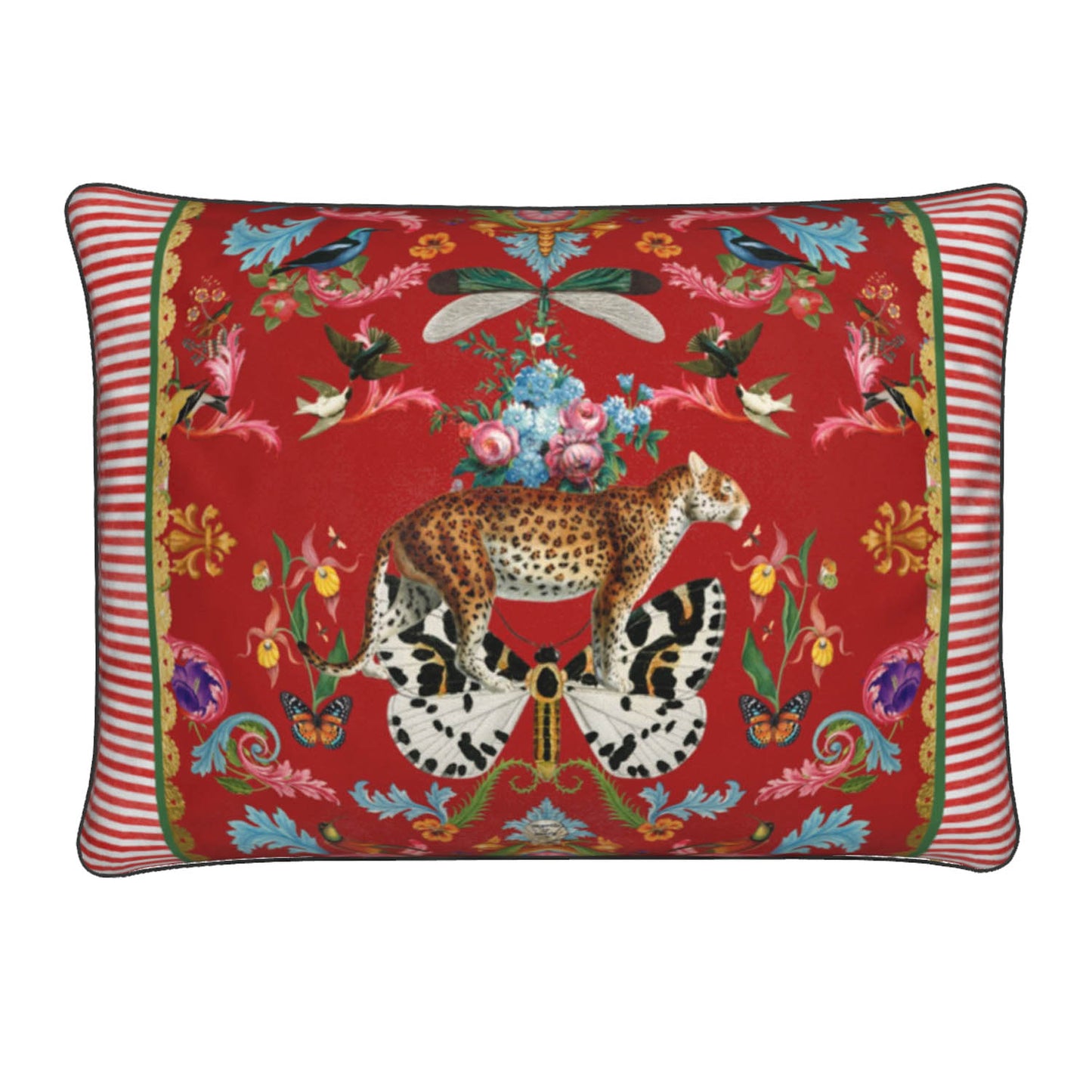 Menagerie Luxury Velvet Cushion - Red Berry