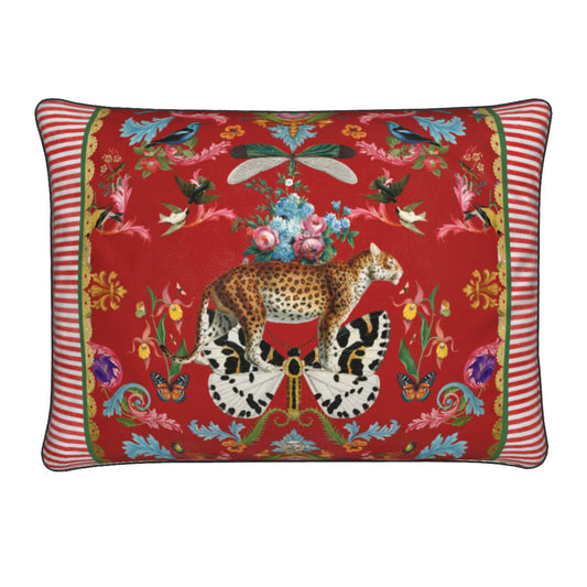 Menagerie Luxury Velvet Cushion - Red Berry