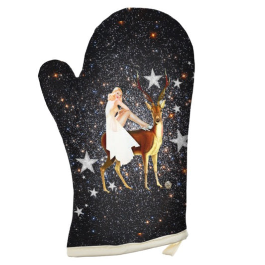 Festive Celeste Single Oven Glove