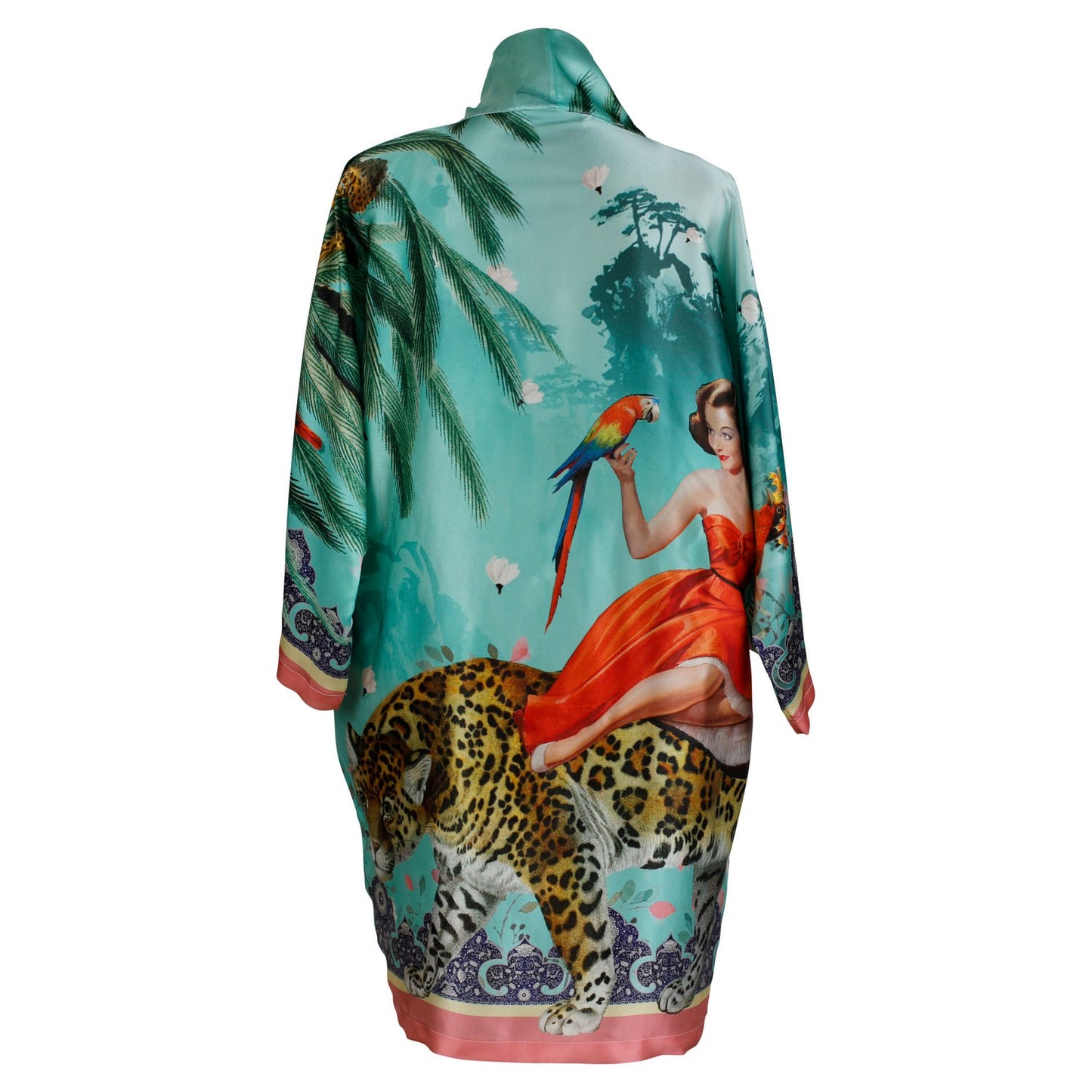 Mary Silk Kimono - Turquoise