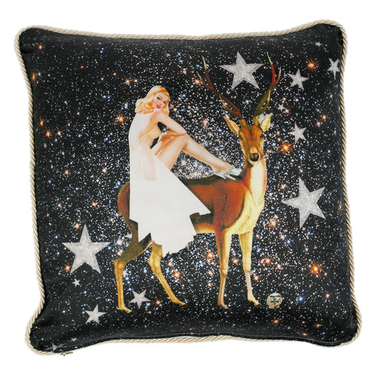 Festive Celeste Silk Cushion