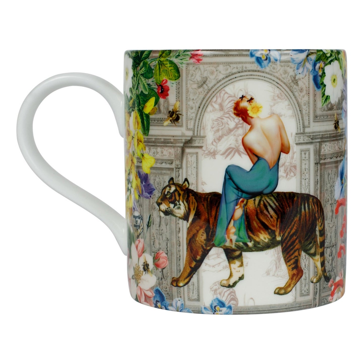 Tigerlily Bone China Mug Ecru