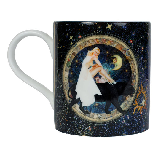 Luxury bone china mug in a maximalist astrology design called - Celeste