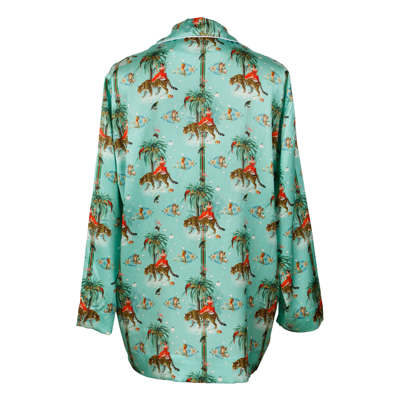 Garden of Eden Breakfast at Tiffany's Silk Pyjamas with Shorts