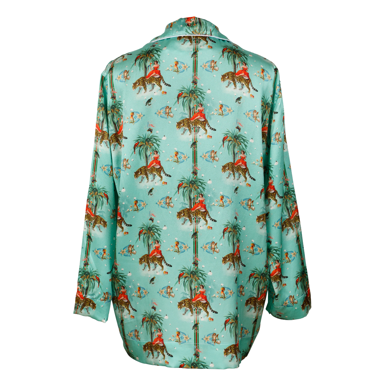 Garden of Eden Breakfast at Tiffany's Silk Pyjama Blouse