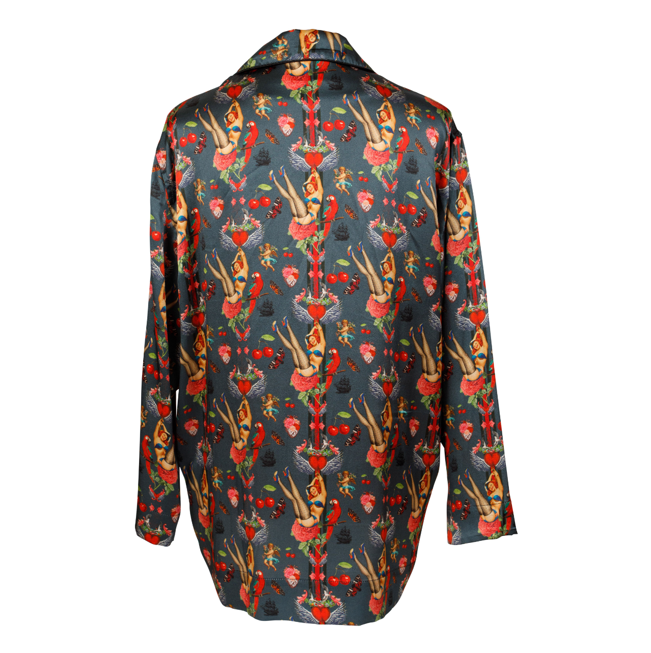 Cherry Love Bomb Silk Pyjama Blouse